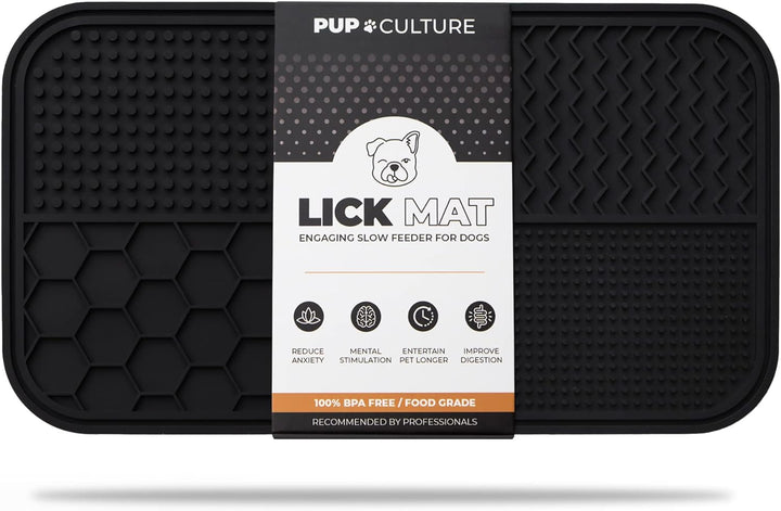 Black Dog Lick Mat for Pup Enrichment