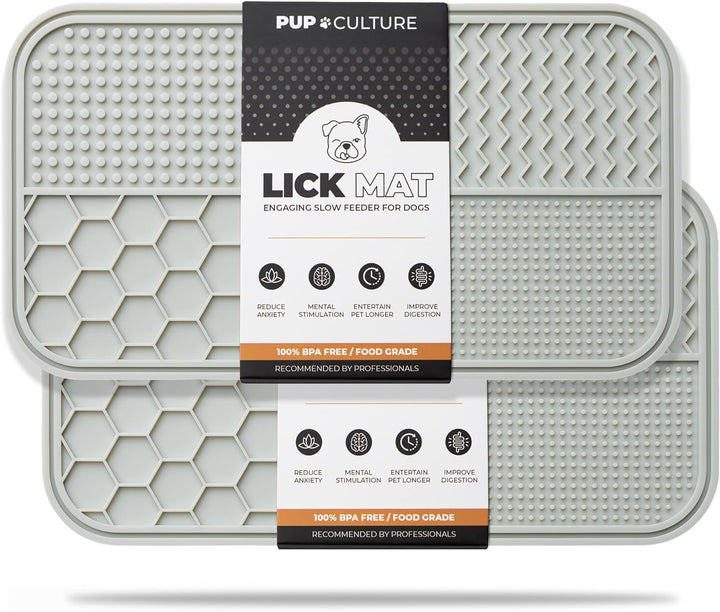 Grey Dog Lick Mat for Pup Enrichment