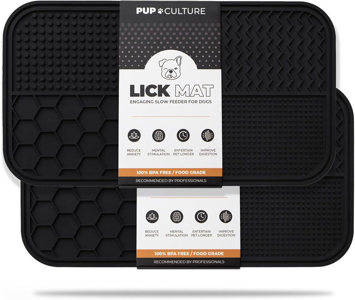 Black Dog Lick Mat for Pup Enrichment