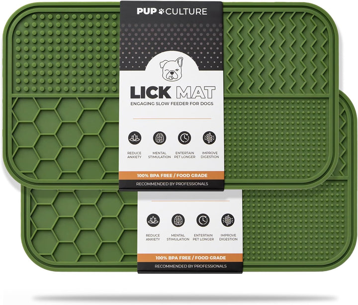 Green Dog Lick Mat for Pup Enrichment