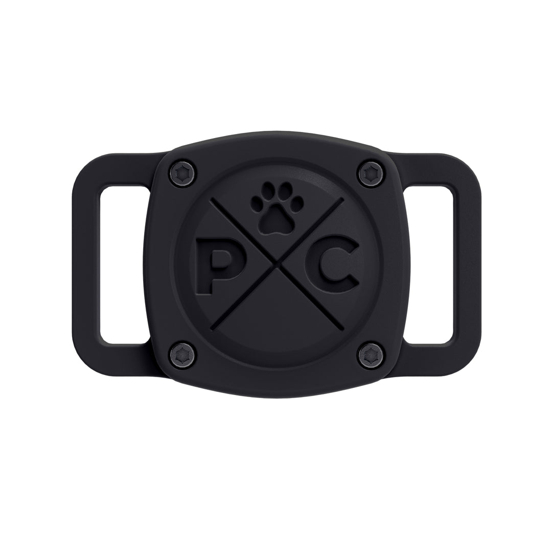 Black Waterproof AirTag Holder for Dog or Cat Collar#color_black