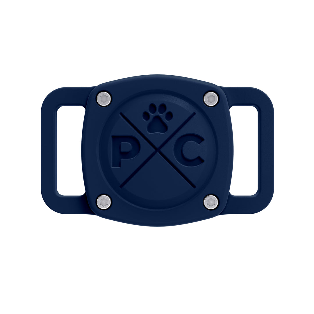 Navy Waterproof AirTag Holder for Dog or Cat Collar#color_navy