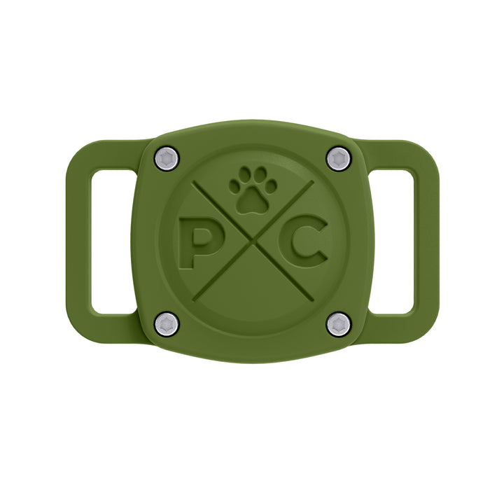 Green Waterproof AirTag Holder for Dog or Cat Collar#color_green