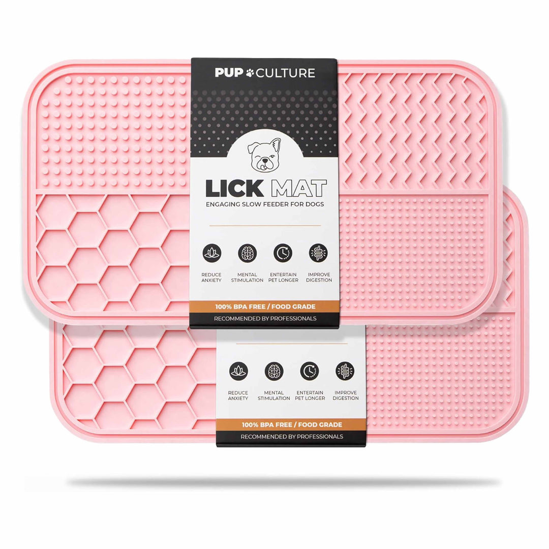 Pink Dog Lick Mat for Pup Enrichment#color_pink