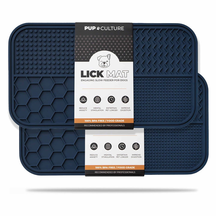 Navy Dog Lick Mat for Pup Enrichment#color_navy