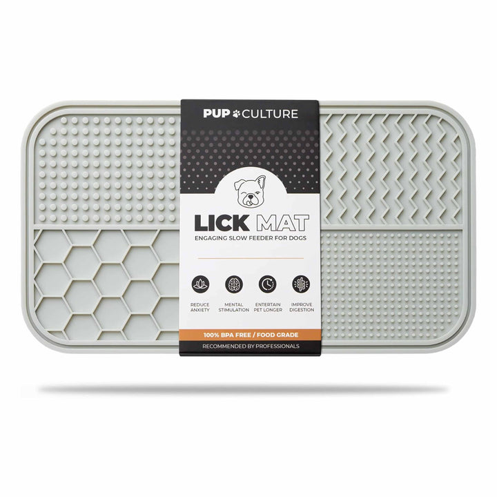 Grey Dog Lick Mat for Pup Enrichment#color_grey